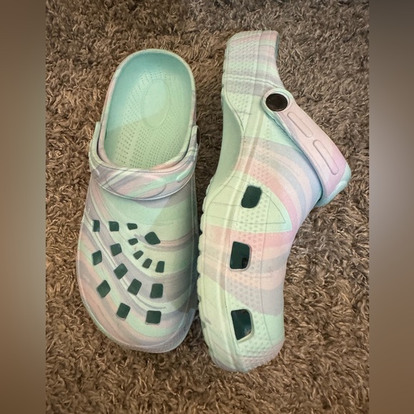 Turquoise pink multicolor, clogs new size 910 clock - Picture 3 of 8